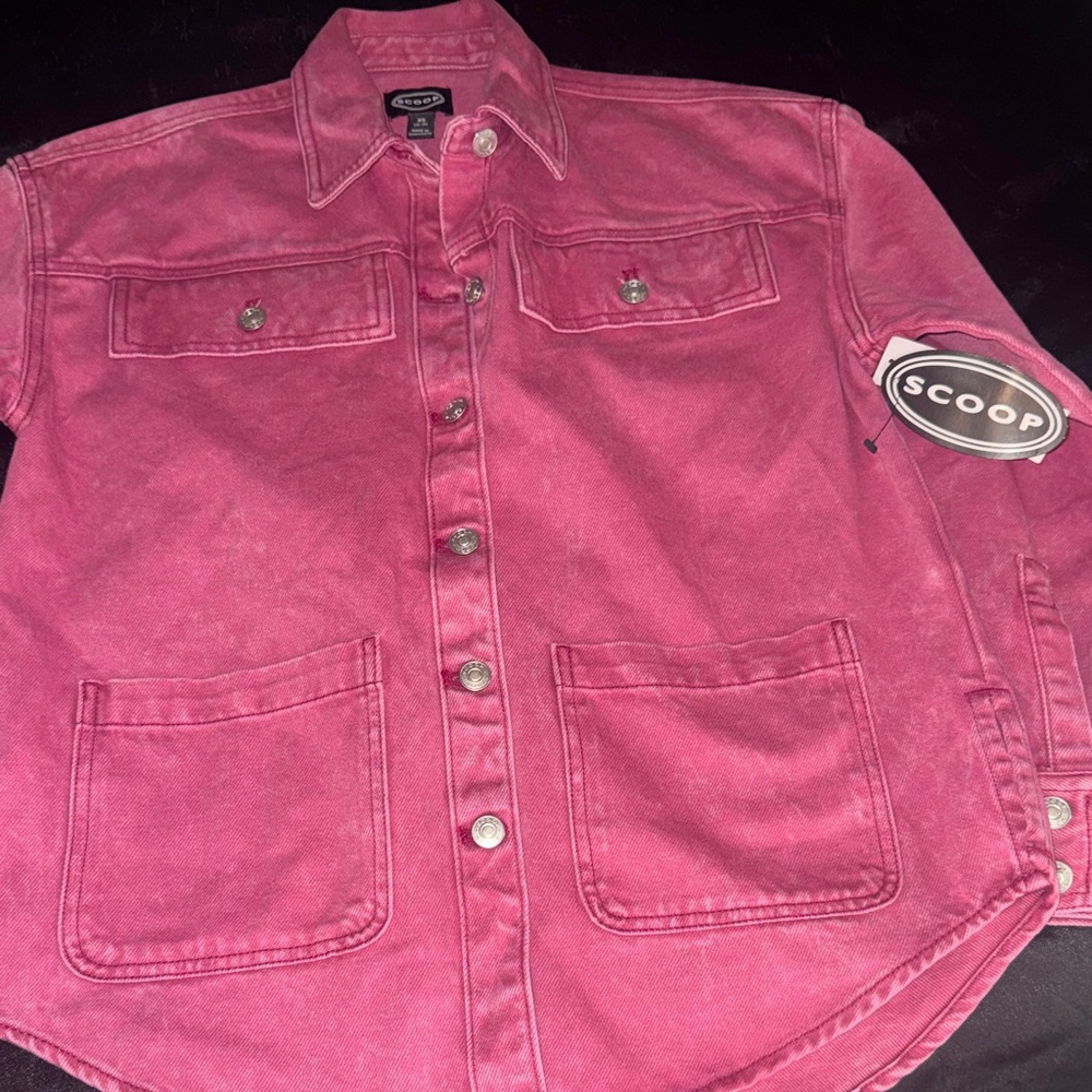Scoop Pink Jean Jacket for Women